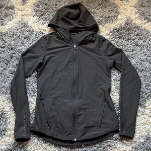 Old Navy Women's dark olive green go dry active Hooded Jacket